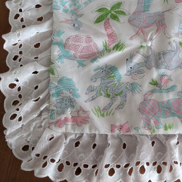 Handmade Baby Crib Quilt 41x50 Inches Pre-Owned Great Condition - Picture 5 of 7